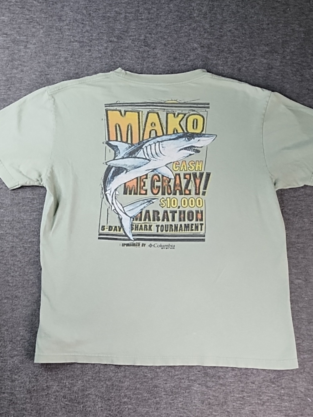 Columbia Light Green Graphic 'Mako' Short Sleeve Tee
